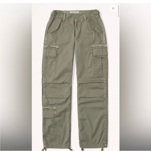 A&F Y2K 2000’s Olive Green Utility Cargo Pants - Picture 4 of 5